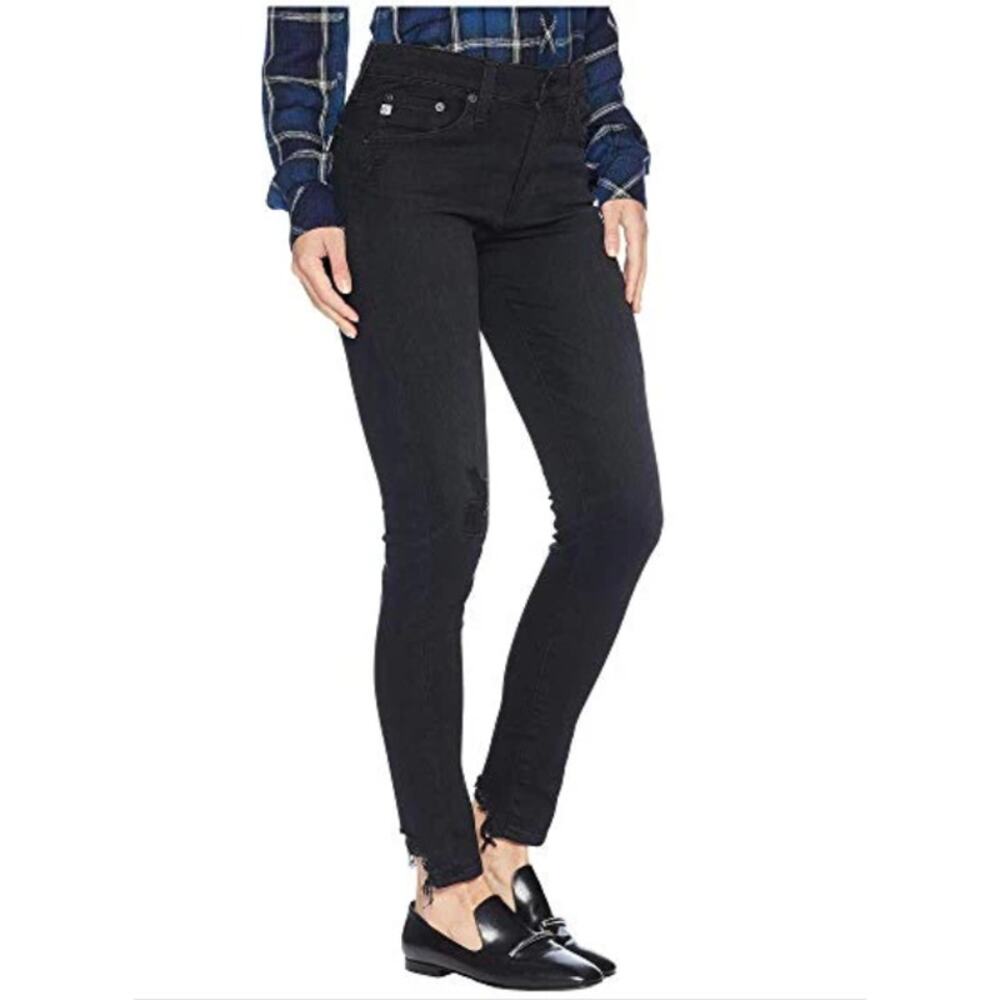 AG Jeans Adriano Goldschmeid NWT The Farrah Skinny Ankle Jean Black Cafe // 31 - Picture 4 of 14